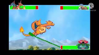 blastoise vs charizard vs venasuar with healthbars [upl. by Ymia]