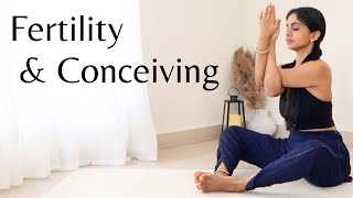 Yoga For Fertility amp Conception  Follicular amp Ovulation Phase  Yoga To Get Pregnant [upl. by Naujtna268]