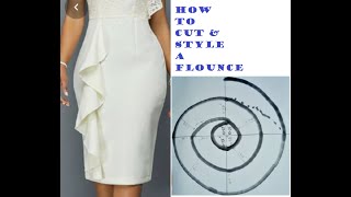 How to cut and style a spiral ruffle cascade  Flounce  Detailed tutorial  AmazingSewingCorner [upl. by Flemming]