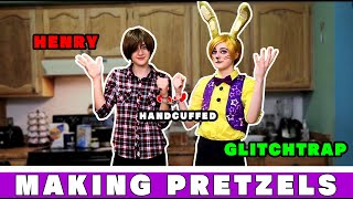 Two archenemies are forced to reconcile over pretzels  Glitchtrap and Henry cosplays [upl. by Zenas]