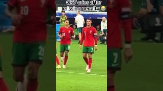 Cristiano Ronaldo Crying After Missing Penalty In Extra Time euro2024 euros ronaldo portugal [upl. by Atrim630]