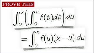 Prove this a double integral that equals to a single integral [upl. by Ocsisnarf]