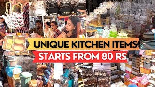 Cheapest Kitchen Items Market In Mumbai  Crawford Market  Crockery items At Wholesale Price [upl. by Assiral]