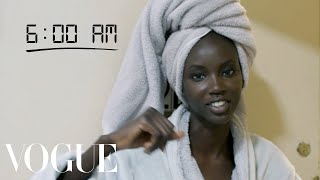 How Top Model Anok Yai Gets Runway Ready  Diary of a Model  Vogue [upl. by Aeht]