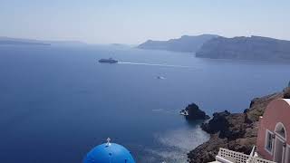 Blue Star Delos inside caldera Santorini BlueStarFerriesGR [upl. by Berard398]