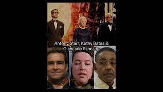 The villains Antony Starr Kathy Bates and Giancarlo Esposito at the Emmys emmys2024 [upl. by Antone]