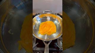 Folded Egg in a Stainless Steel Pan 🍳 [upl. by Nevil]