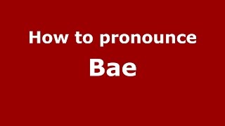 How to pronounce Bae KoreanKorea  PronounceNamescom [upl. by Grindlay]