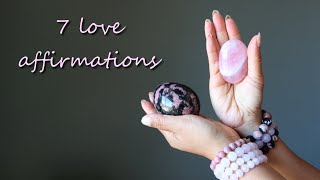 Rose Quartz amp Rhodonite Love 💕 Affirmations [upl. by Beuthel61]