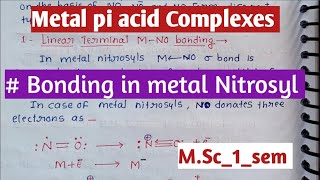 Metal Nitrosyl Bonding in metal Nitrosyl [upl. by Latsirhc]