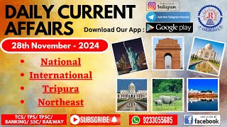 Daily Current Affairs  28th November 2024 for TPSC  TCS  TPS  Banking  SSC  Railway Aspirants [upl. by Harlen]