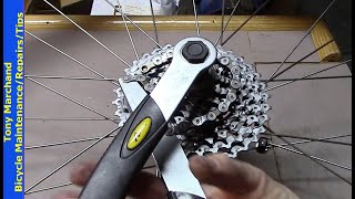 Cassette Remove Install using Lock Ring Wrench with Handle [upl. by Nosreip]