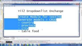 Yii2 Dropdownlist Onchange with No Extension [upl. by Elleirua224]