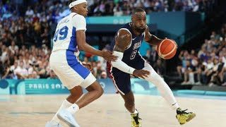 USA vs France Mens Basketball  Live Highlights  2024 Olympics 1082024 [upl. by Annoid]