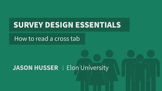 How to read a cross tab [upl. by Dianne]