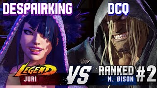 SF6 ▰ DESPAIRKING  LONGZHU Juri vs DCQ 2 Ranked MBison ▰ High Level Gameplay [upl. by Assirrak]