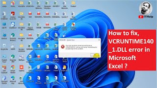 HOW TO FIX EXCELEXE VCRUNTIME1401DLL ERROR  How to solved vcruntime1401dll error in excel [upl. by Amrita]