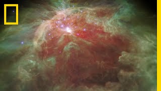 Fly Through a StarStudded Nebula In a New 3D Visualization  National Geographic [upl. by Ahsart]