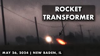 CloseRange Tornado at New Baden IL w Rocket Transformer  May 26th 2024 [upl. by Nyleahs785]