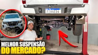 COMO É POR BAIXO DE UMA NISSAN FRONTIER SUBI ELA NO ELEVADOR PARA VER A SUSPENSÃO MULTILINK [upl. by Mathia]