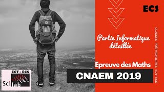 CNAEM MATH 2019  Partie Informatique ECS [upl. by Abas]