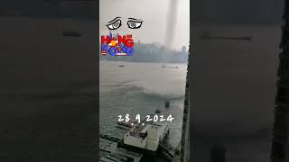 RARE waterspout 水龍捲 竜巻 배수구😮spotted in HK 😮 marked the first recorded since records began in 1959 [upl. by Alliw214]