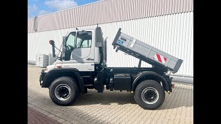 UNIMOG U 400 40512 4x4 Pritsche Kipper Kommunalhydraulik VarioPilot Zapfwelle [upl. by Niamert]