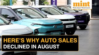 Auto Sales August 2024 Why Vehicle Sales Have Been Declining For Two Months  Maruti Tata Motors [upl. by Helenka]