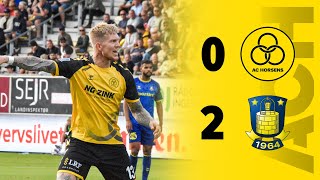 AC Horsens 0  2 Brøndby IF  4 september [upl. by Nauj649]