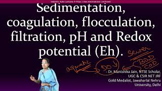 Sedimentation Coagulation Flocculation  Water Treatment  UGC Environmental Science [upl. by Yelad]