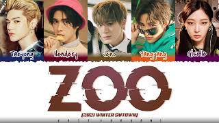 2021 SMTOWN NCT x aespa  ZOO Lyrics Color CodedHanRomEng [upl. by Einberger]