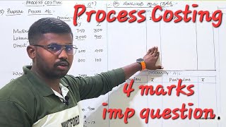 Process Costing  4 marks important question  Cost Accounting  accounting educationalvideo [upl. by Liew865]