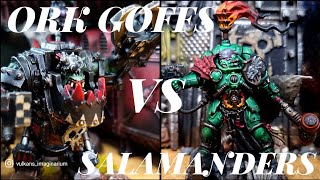 Orks Vs Space marines 40k 10th edition battle report [upl. by Hershel]