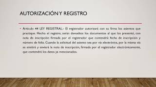 PROCEDIMIENTO REGISTRAL Y RECURSO [upl. by Auqinu]