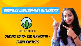 GreenPod Labs  Agriculture internship 2024  Stipend 12KMonth  Agrihunars [upl. by Hteb]