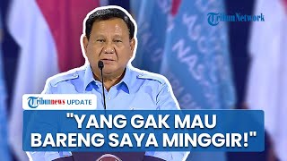 FULL Pidato Prabowo di GSN Jakarta Tegaskan Pemerintah Bersih Yang Gak Mau Bareng Saya Minggir [upl. by Osgood825]