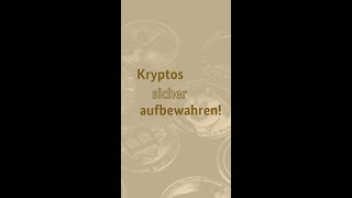 Kryptos sicher aufbewahren [upl. by Rissa900]