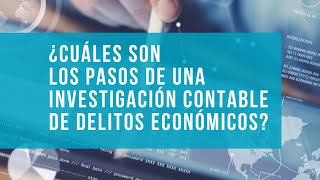 Pasos para la investigación contable de delitos económicos [upl. by Maddis]