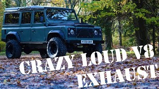 DEFENDER V8 CRAZY LOUD VALVE EXHAUST [upl. by Alpheus51]