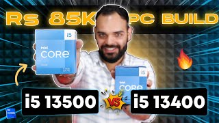 Intel Core i5 13500 PC Build Under Rs 85000 In 2023  Intel 13th Gen i5 13500 amp RTX 3060 [upl. by Enelrahs]