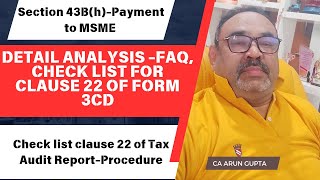 All About Section 43BhAnalysis Imp FAQ Check List for Clause 22 of Tax Audit ReportForm 3CD [upl. by Ulysses]