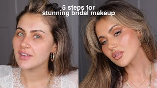 5 STEPS TO FLAWLESS BRIDAL MAKEUP  JAMIE GENEVIEVE [upl. by Atrebor]