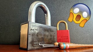 HUGE Multlock C16 padlock picked with custom dimple picks includes gutting [upl. by Eelreveb]