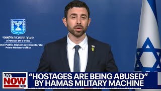 IsraelHamas war Israeli govt update on war operations Hamas abuses hostages  LiveNOW from FOX [upl. by Aerahs]