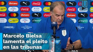 Marcelo Bielsa lamenta el pleito en las tribunas I Uruguay 01 Colombia I Conferencia I Copa América [upl. by Arocahs577]