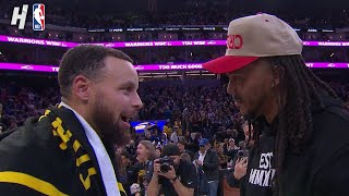 Steph Curry amp Damion Lee share the moment 🤣 [upl. by Aninahs]