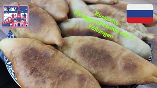 Russische PiroschkiPirrogen gefüllt mit 2 verschiedene Füllungen MEGA LECKER Пирошки [upl. by Cain]