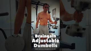 Braingain Adjustable Dumbbells 😱 Homegym Workout [upl. by Norbie]