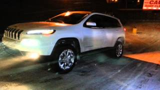 2014 Cherokee Limited ADII Testing Selec Terrain Modes on snow hill [upl. by Osyth827]