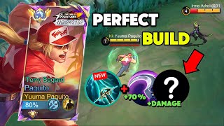 PAQUITO PERFECT BUILD 2024 TO COUNTER Dyrroth  PAQUITO KOF  PAQUITO GAMEPLAY  Mobile Legends [upl. by Imray]